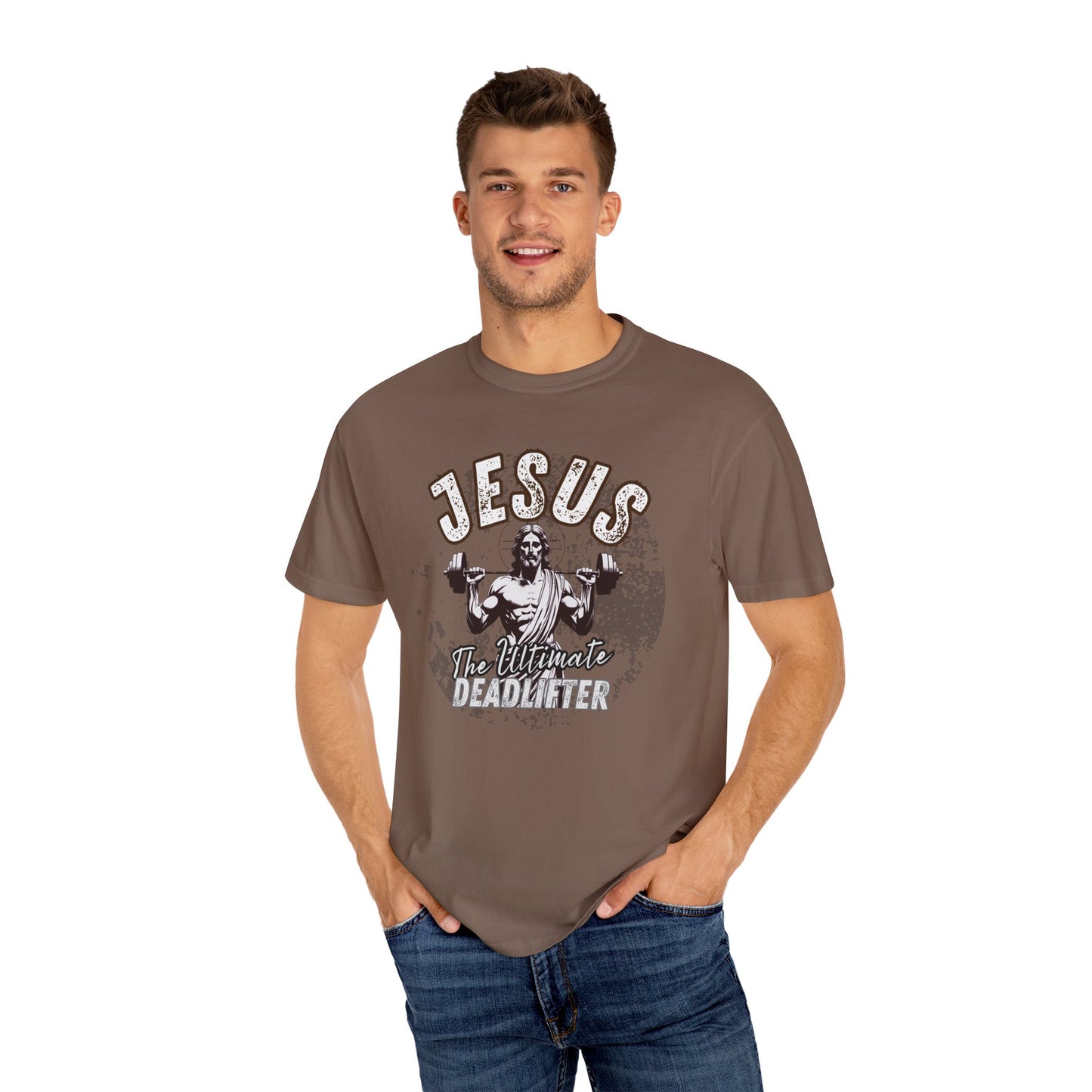 Jesus Deadlifter T-Shirt, Funny Gym Shirt, Gift for Lifters, Casual Everyday Tee, Unisex Workout Apparel