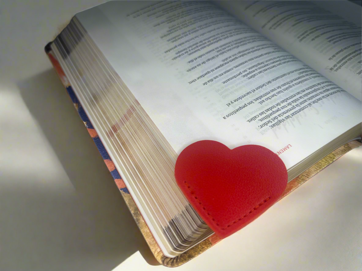 Leather Heart Bookmarks
