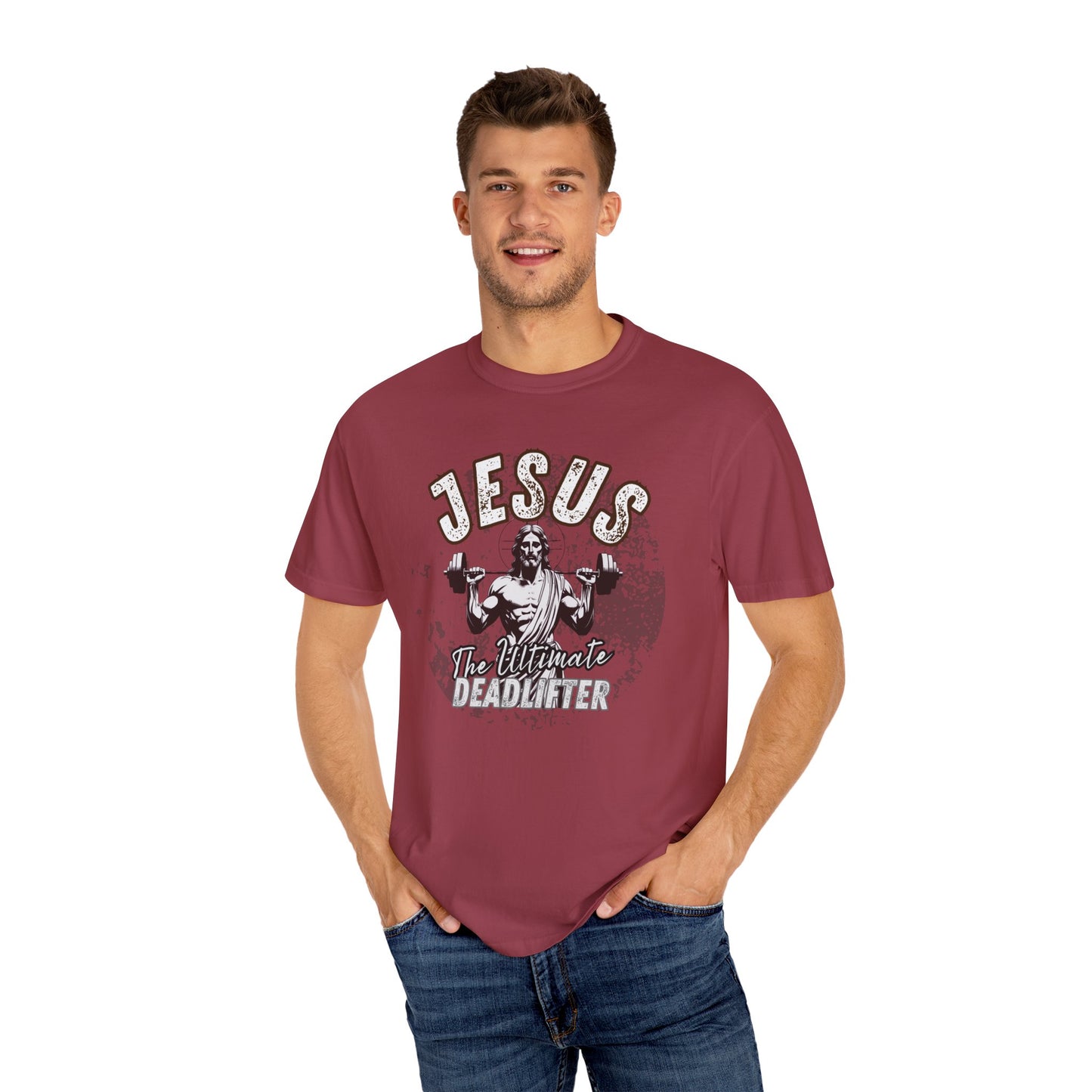 Jesus Deadlifter T-Shirt, Funny Gym Shirt, Gift for Lifters, Casual Everyday Tee, Unisex Workout Apparel