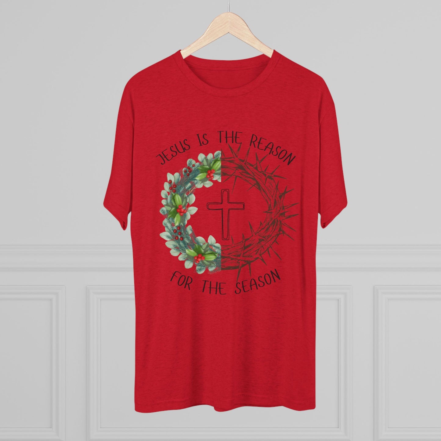 Jesus Is the Reason — Faith-Based Holiday Crew Shirt