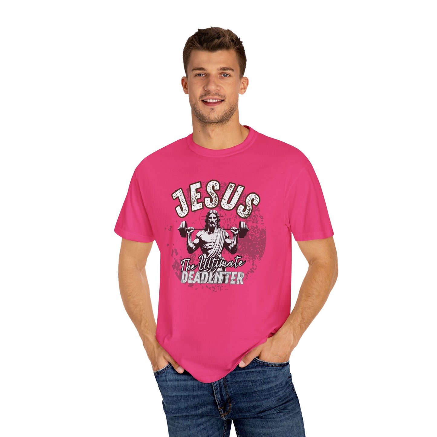 Jesus Deadlifter T-Shirt, Funny Gym Shirt, Gift for Lifters, Casual Everyday Tee, Unisex Workout Apparel