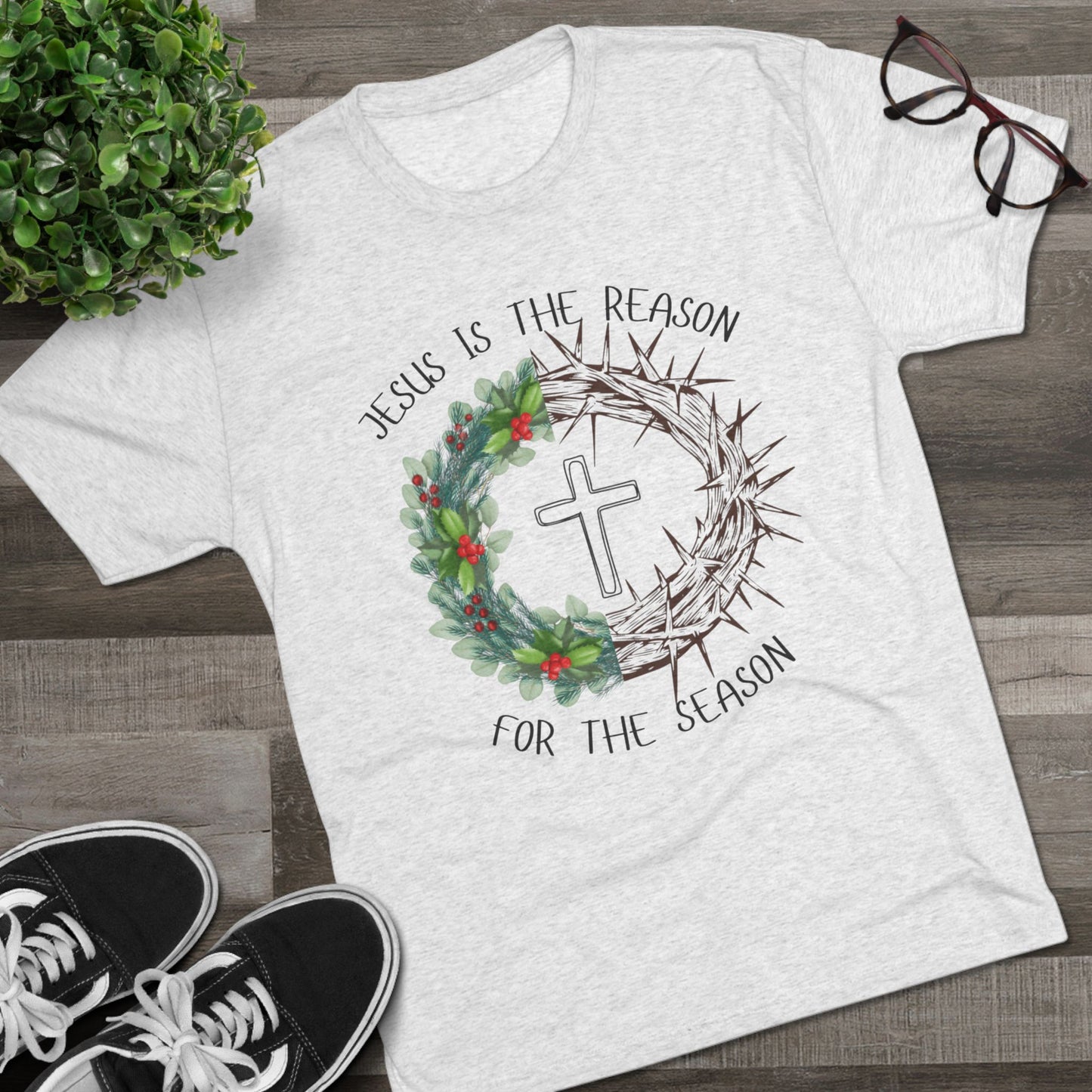 Jesus Is the Reason — Faith-Based Holiday Crew Shirt