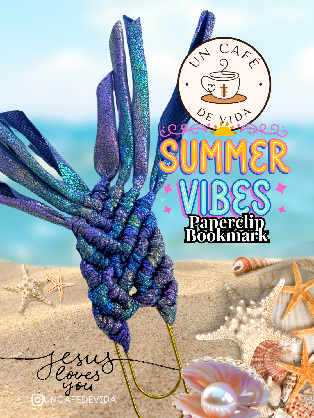 Summer Vibes  Bookmarks Giant Paperclips Macrame
