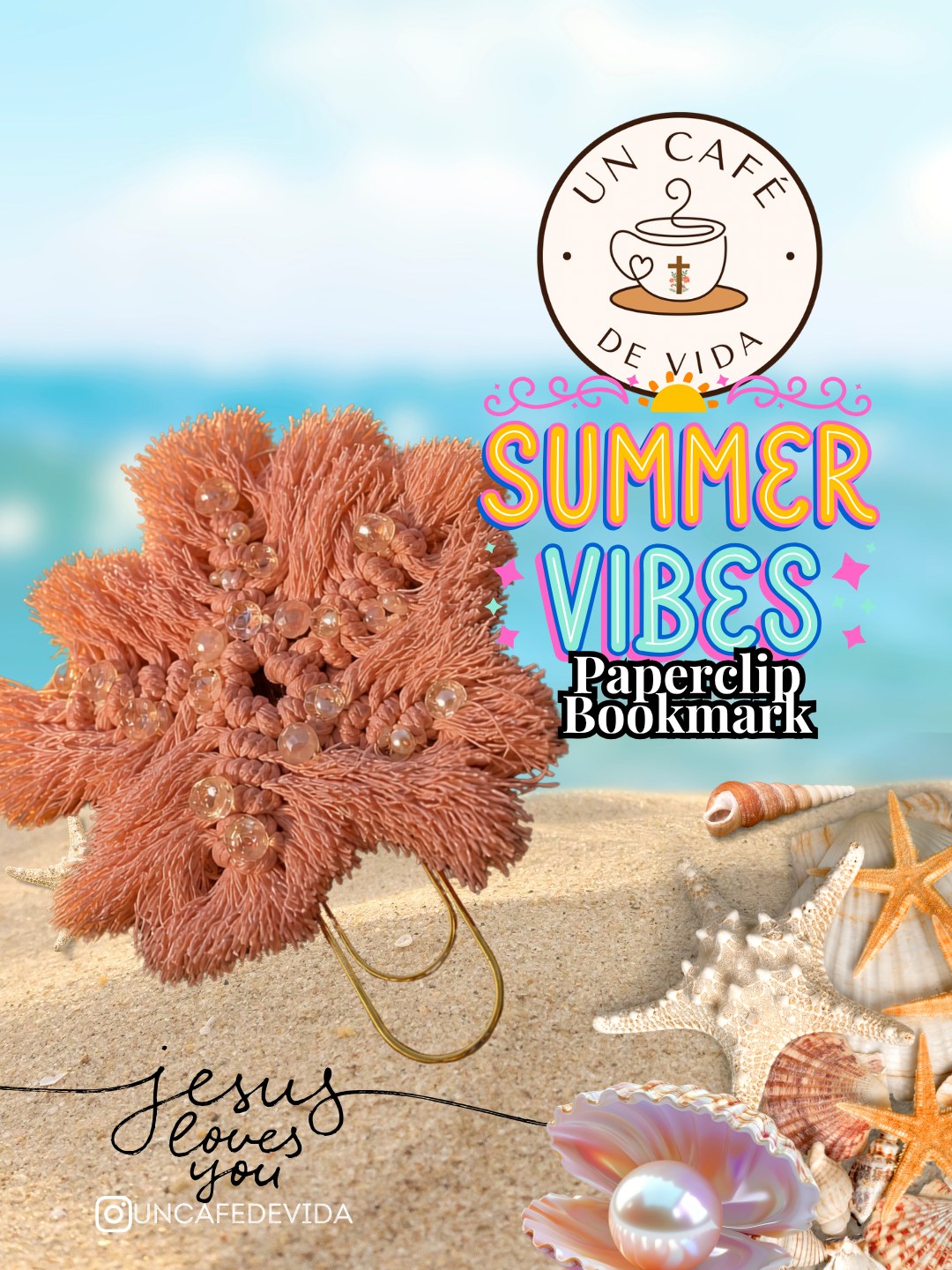 Summer Vibes  Bookmarks Giant Paperclips Macrame
