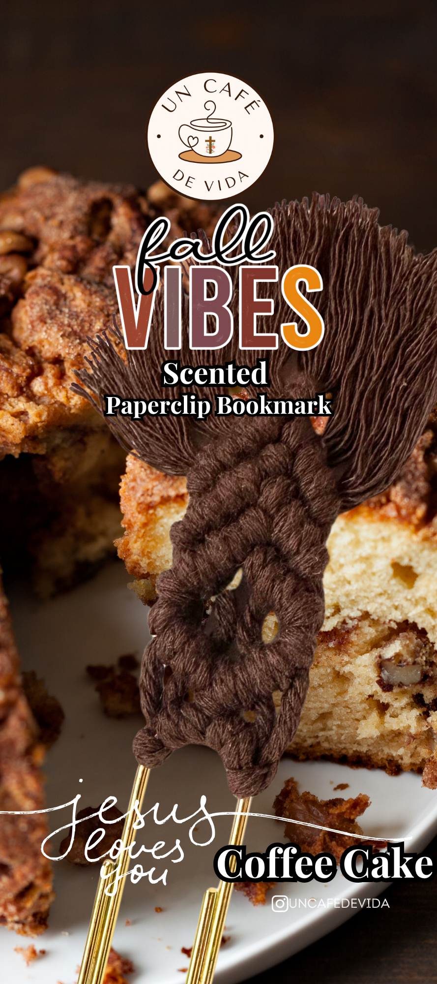 Fall Vibes  scented Bookmarks Giant Paperclips Macrame